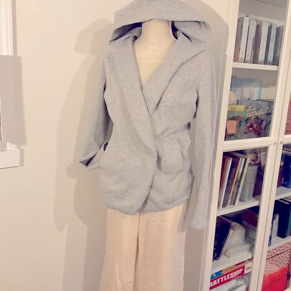 THE NORTH FACE Grey Cotton Hooded Jacket Size M - Picture 5 of 5